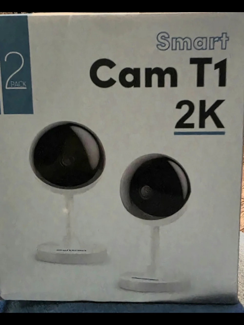 New Smart Cam T1 2K Indoor Security Camera - Black/White
